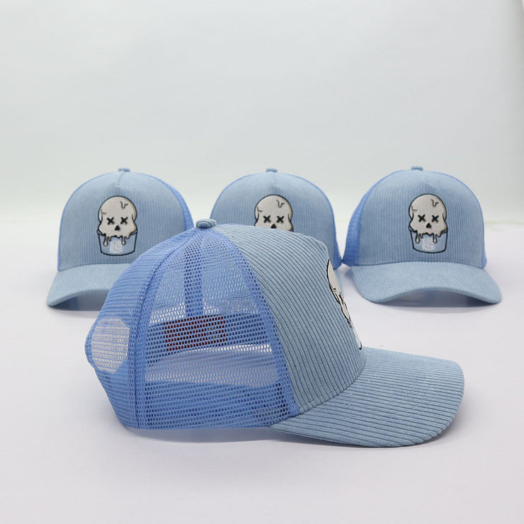 Corduroy/Mesh Baby Blue Kream Factory Snapback hat
