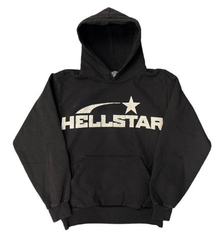 Hellstar Studio Basic Black Logo Hoodie
